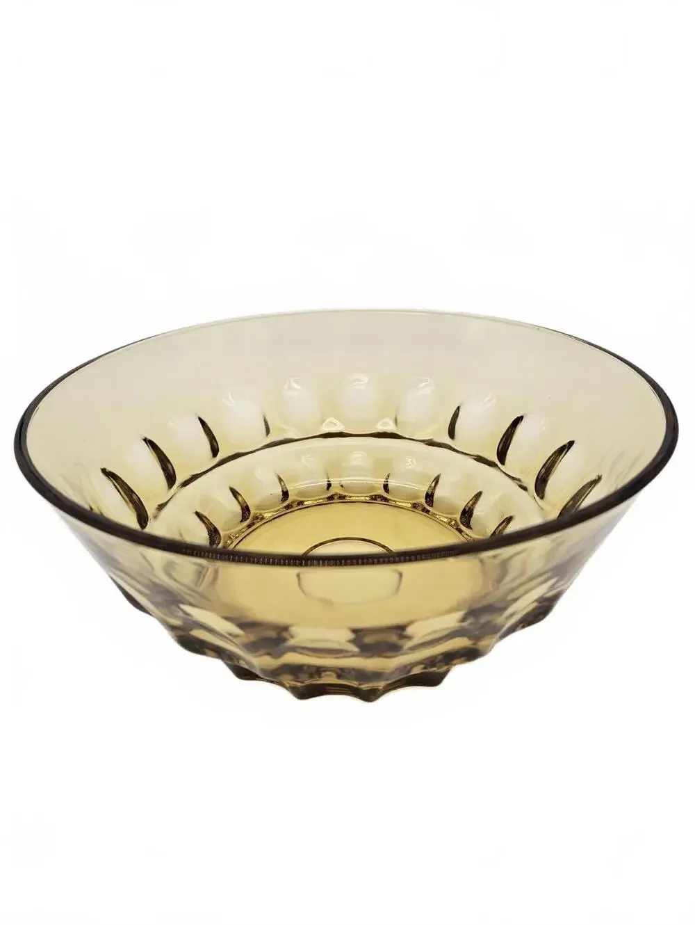 Hazel Atlas Amber Glass Reflection Thumbprint 10